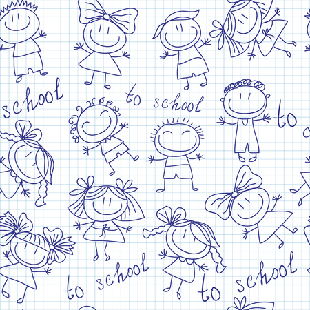 background cheerful childrenのイラスト素材