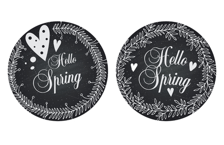 frames for text hand-drawn. Set of design elementsのイラスト素材