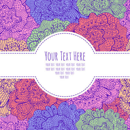 vector seamless background with a picture of flowers. abstractのイラスト素材