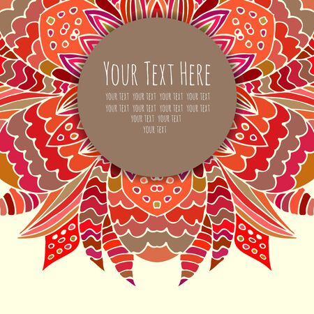 vector frame for text with flowers. abstractのイラスト素材
