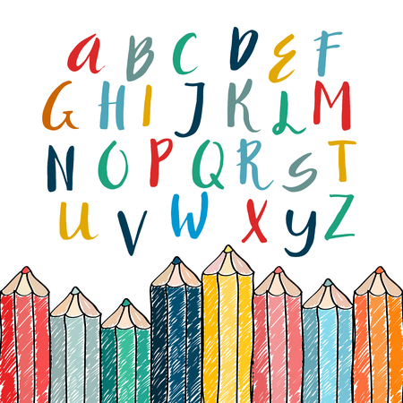 Unique vector alphabet.のイラスト素材