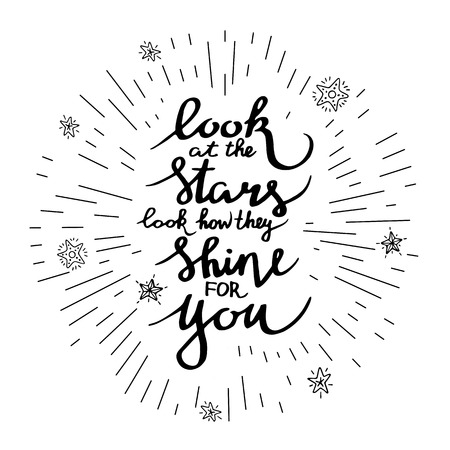 lettering. positive quotesのイラスト素材