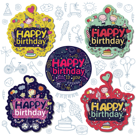 Poster for the birthday greetings.のイラスト素材