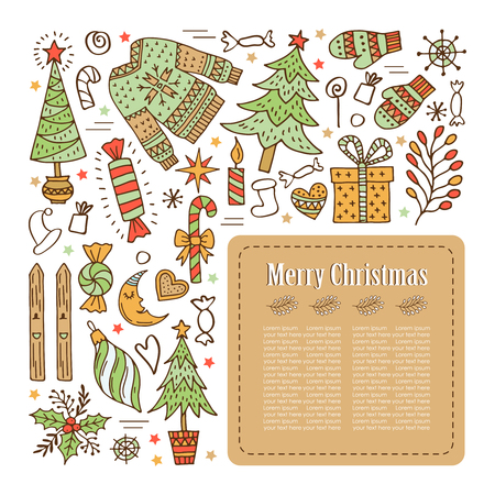Design of a Christmas card vectorのイラスト素材
