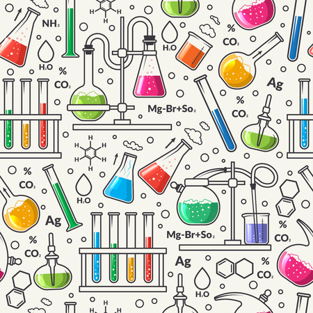 Science seamless patternのイラスト素材