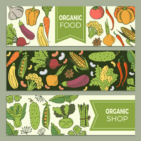 Poster with vegetablesのイラスト素材