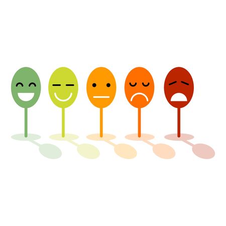 Feedback design concept and emotions vector illustrationのイラスト素材