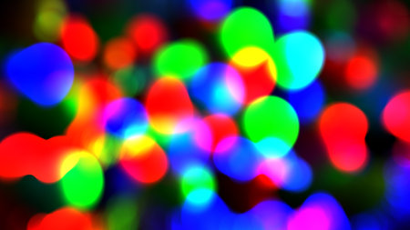 Colorful bokeh lights background. Blurred defocused lights background.