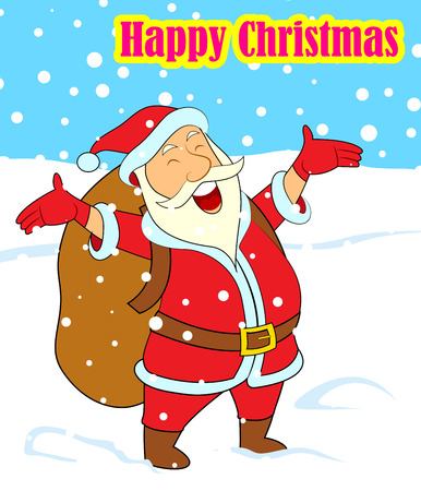 happy Christmas illustration のイラスト素材