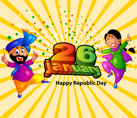 Happy Republic Day of Indiaのイラスト素材