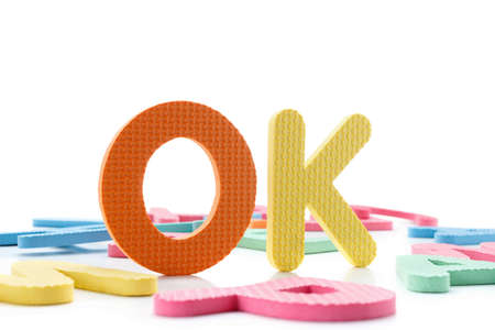 Words from color letters. Words on white backgroundの写真素材