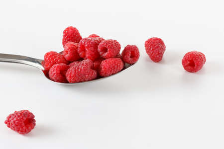 Raspberry On Spoonの写真素材