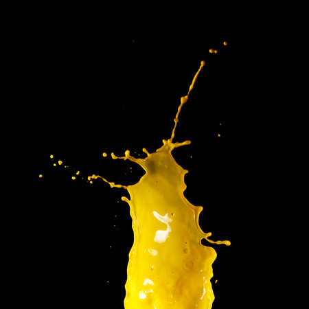Splash isolated on black backgroundの写真素材