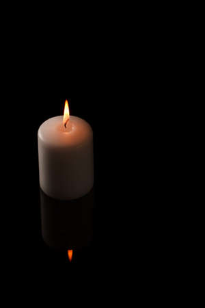 candle background fire dark flame night reflection, round.の写真素材