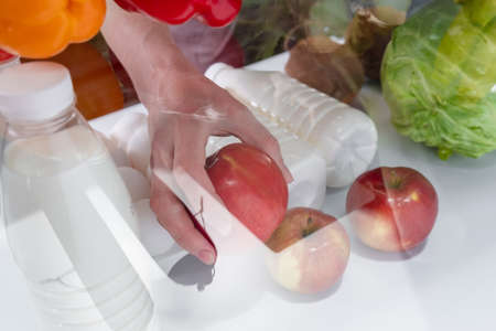 Fridge frozen ingredient meal nature, milk product.