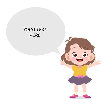 kid bubble chat vector illustration isolatedのイラスト素材