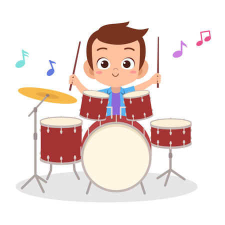 happy cute music sing hobby vector illustrationのイラスト素材