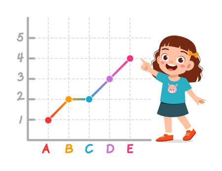 infographic for kid monitoring data in schoolのイラスト素材