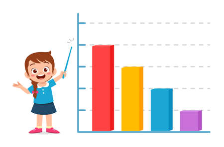 infographic for kid monitoring data in schoolのイラスト素材