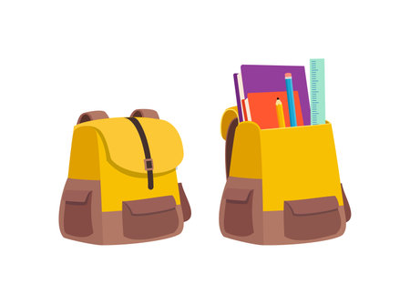school backpack with good quality with good colorのイラスト素材