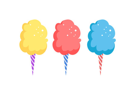cotton candy with good quality with good colorのイラスト素材