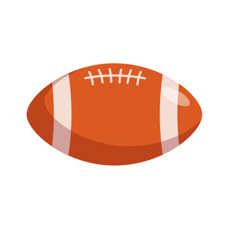 rugby ball flat design style with good qualityのイラスト素材