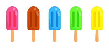 ice cream flat design style with good qualityのイラスト素材