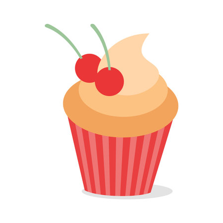 cupcake flat design style with good qualityのイラスト素材