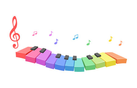 piano key with good quality and good designのイラスト素材
