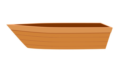 wooden boat with good quality and good designのイラスト素材