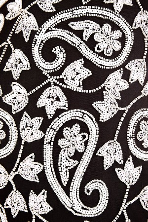 Fabric with sequins and sequins of bright colors. Fashion glitter fabric, sequins. Shiny surfaceの写真素材