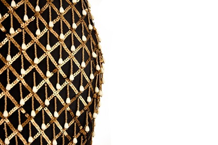Fabric with sequins and sequins of bright colors. Fashion glitter fabric, sequins. can be used as...