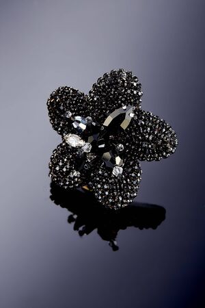 Plastic earrings jewelry with crystals and stones for women for fashion and for every dayの写真素材