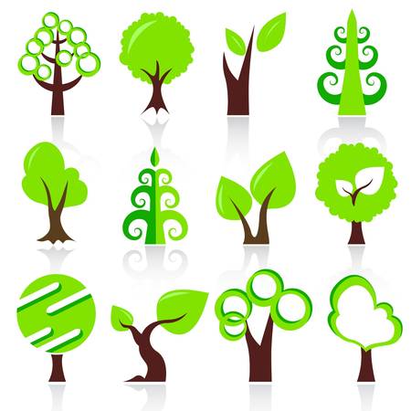 design tree set のイラスト素材