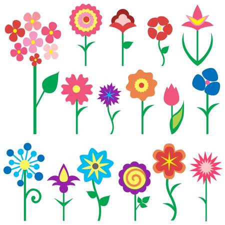 flower icons のイラスト素材