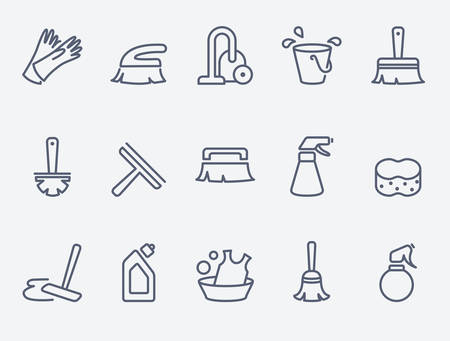 cleaning iconsのイラスト素材