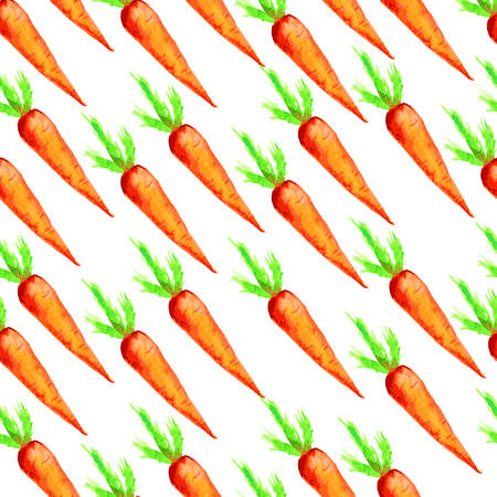 carrot watercolor pattern