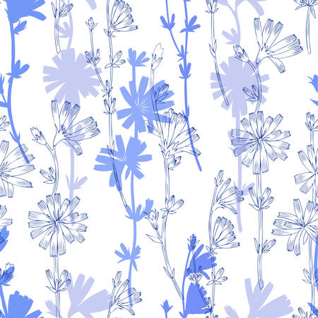 Seamless vector floral patternのイラスト素材