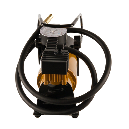 Mini air compressor  with clipping paths isolated on whiteの写真素材