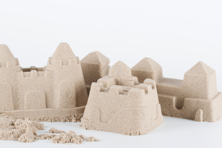 Sandcastle on white backgroundの写真素材
