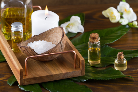 Essential oils for aromatherapy.Spa conceptの写真素材
