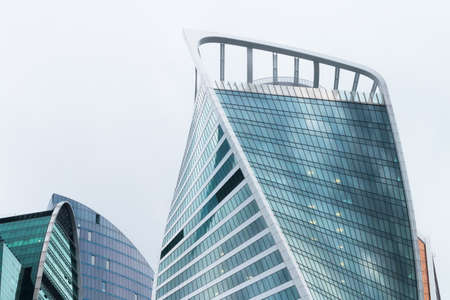 Moscow International Business Center. Moscow City. Commercial district in central Moscow, Russia. Located near the Third Ring Road in Presnensky District of Central Administrative Okrugの写真素材