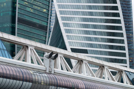 Moscow International Business Center. Moscow City. Commercial district in central Moscow, Russia. Located near the Third Ring Road in Presnensky District of Central Administrative Okrugの写真素材