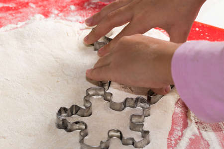 Baking cookies. Process of making handmade cookies