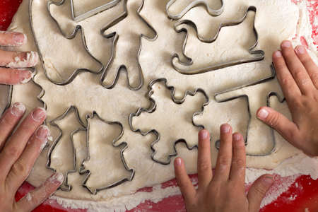Baking cookies. Process of making handmade cookies
