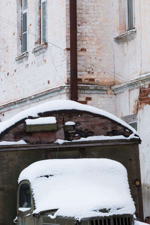 The old rusty Russian truck. Beautifully weatheredの写真素材