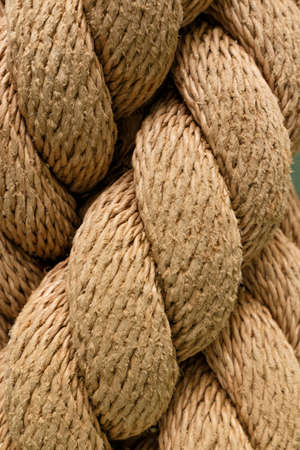 Thick rope photographed from close range. A thick rope photographed from close range. The rope is rope.の写真素材