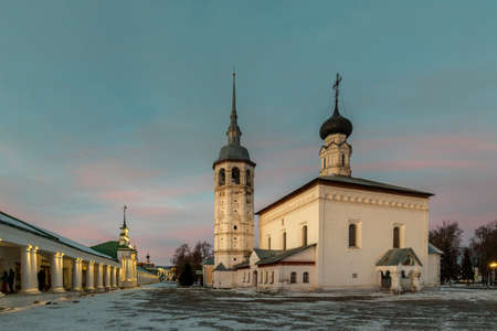 Resurrection Church on the market square in Suzdal. Russian Orthodox church in winter. Russia,...