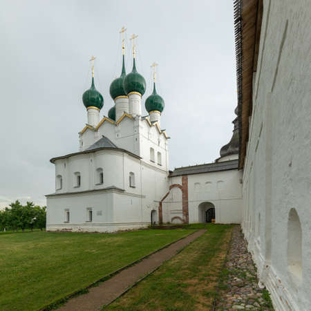 Rostov Kremlin. Located in the center of Rostov near the lake Nero. Russian landmark. The Golden...