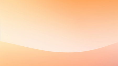 Abstract pastel orange minimalist gradient background. Trendy peach fuzz color backdrop with delicate wave. Generative AI.の素材